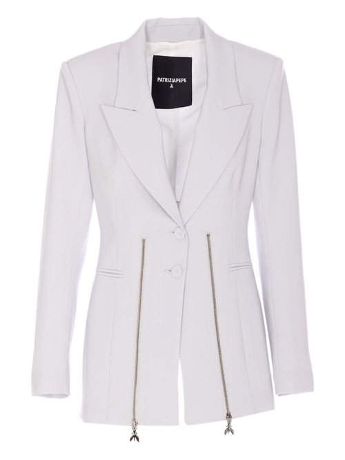 Patrizia Pepe zip-detail blazer - Grey
