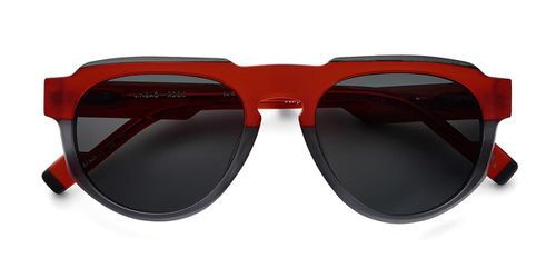 Etnia Barcelona Jinbao Polarized RDBK Men's Sunglasses Grey Size 54