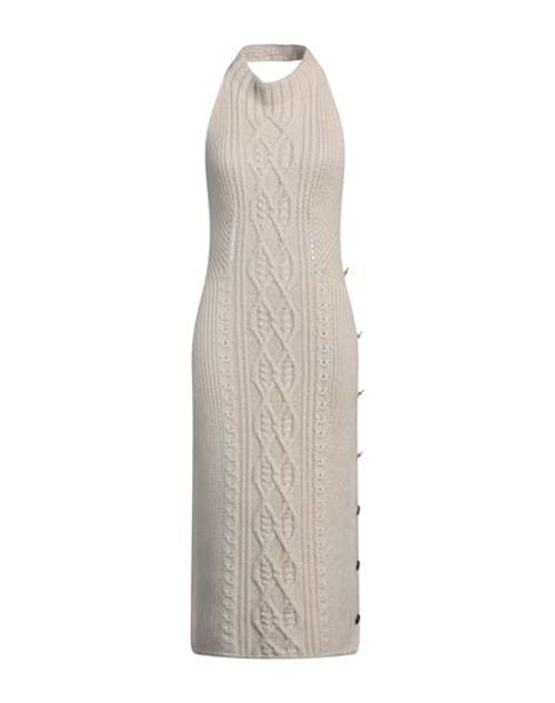 Palm Angels Woman Midi dress Beige Size S Polyamide, Wool, Viscose, Mohair wool, Cashmere