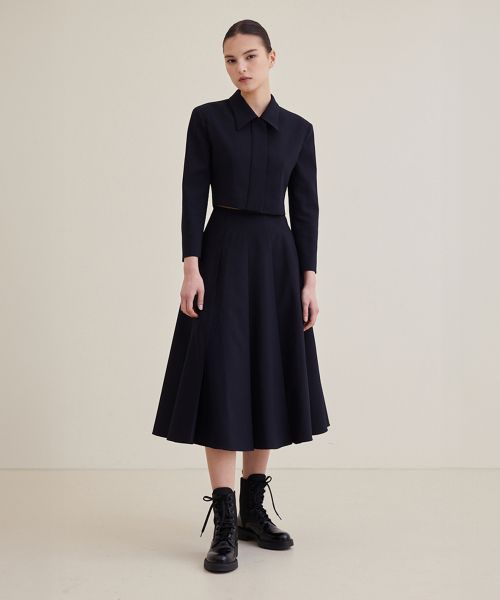 Pleated skirt Navy
