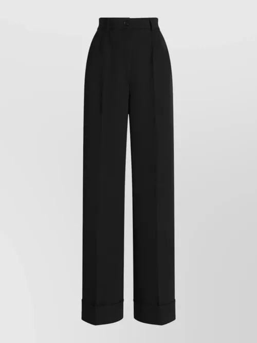 Dolce&Gabbana - high waist trousers wide leg belt loop