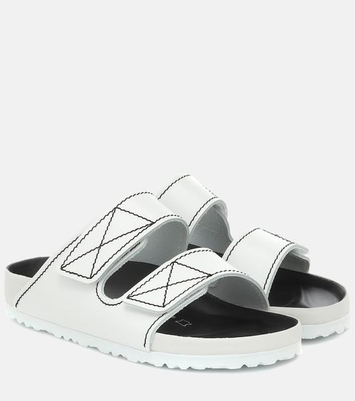 X Birkenstock leather slides