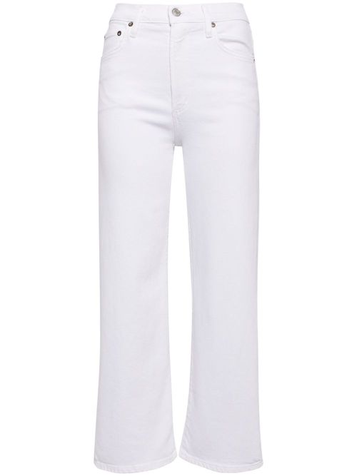 Harped straight-leg jeans - White