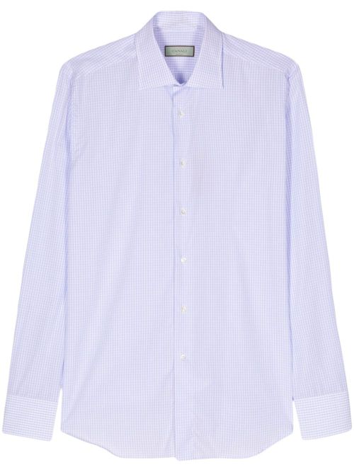 Checked cotton shirt - Blue