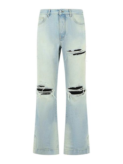 Flare Light Blue Cotton Jeans