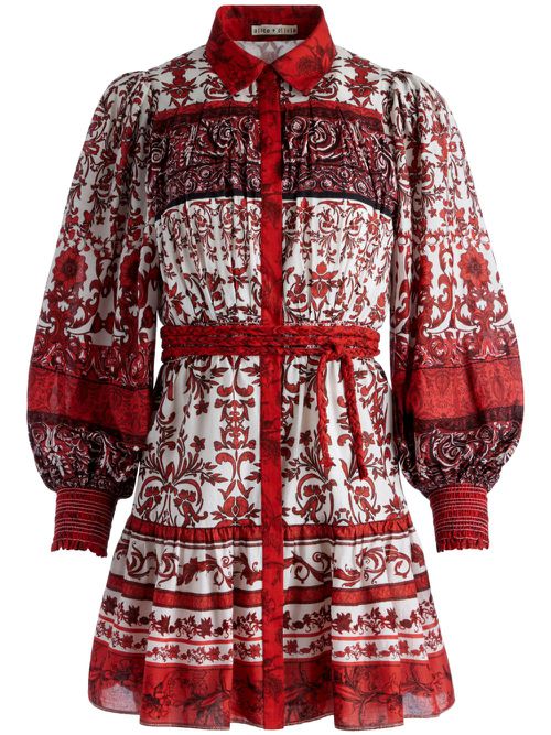 Tiffie floral-print dress - Red
