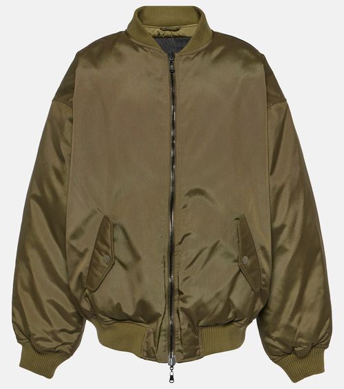 Reversible down bomber jacket