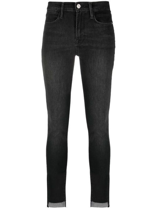 Le High Skinny raw-hem jeans - Black