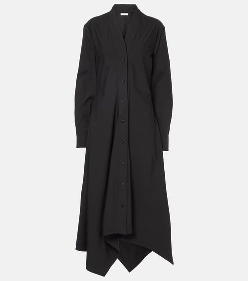 Cotton-blend jersey midi dress