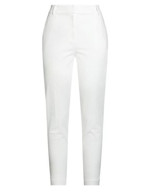 Woman Pants Off white Size 6 Cotton, Elastane