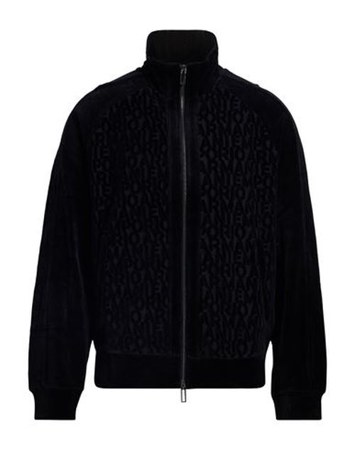 Man Sweatshirt Black Size L Cotton, Polyamide