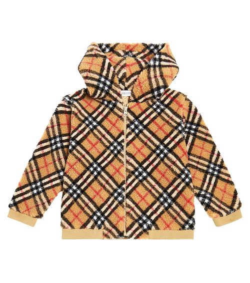Burberry Kids Burberry Check fleece hoodie
