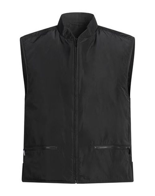 Man Vest Black Size 36 Polyester