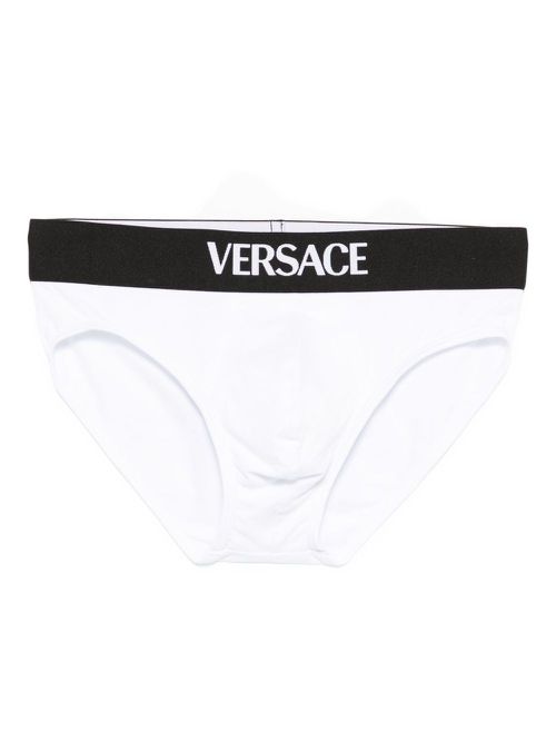 Logo-band briefs - White