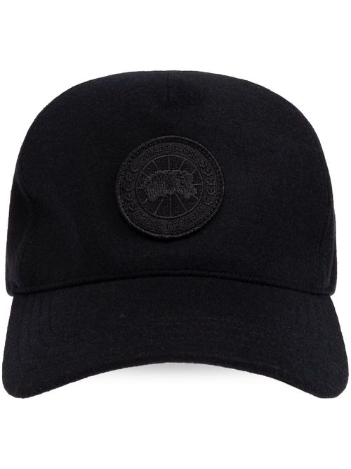 Logo-patch baseball cap - Black