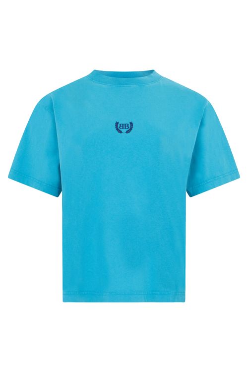 Mini Cotton T-shirt with Embroidered Logo