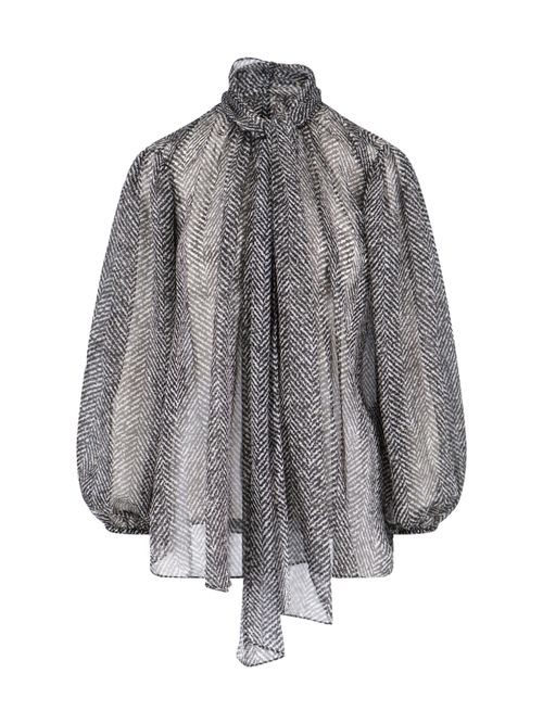 100% Silk Button-Front Shirt for Women