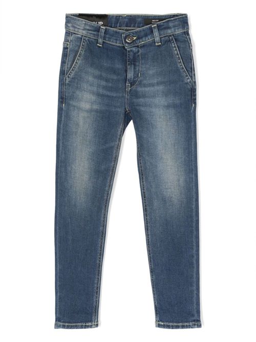 Straight-leg denim trousers - Blue