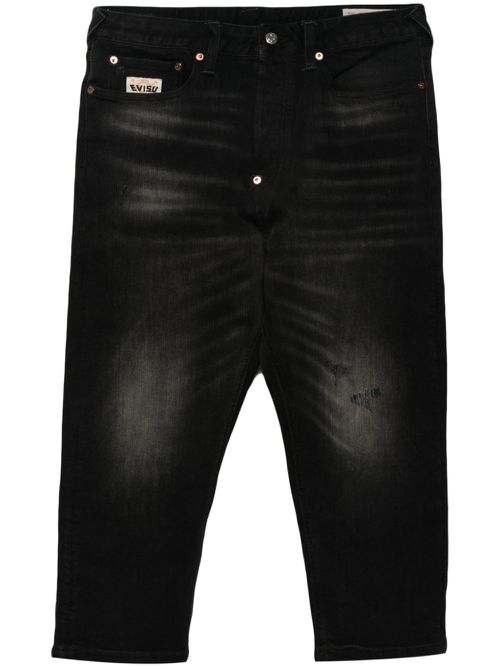 Logo-patch cropped jeans - MD TONE BLACK