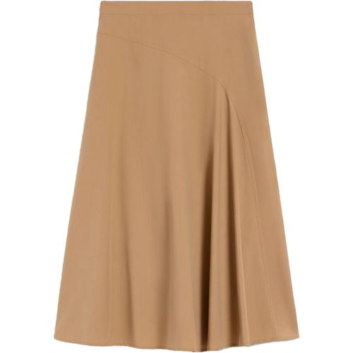 Weekend Maxmara Cotton-Poplin Skirt Tobacco