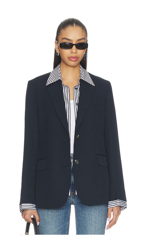 Rag & Bone Frank Poplin Blazer in Navy. 0. Also , 4