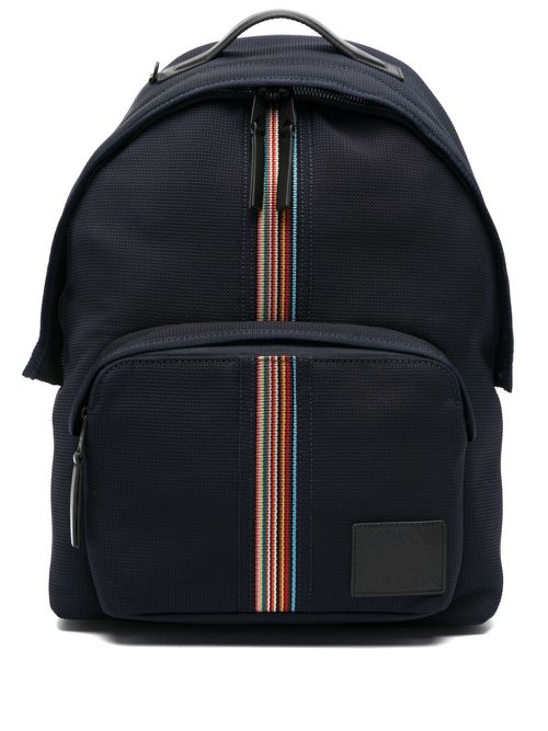 폴스미스 남성 rainbow-stripe logo-patch backpack - Blue M1A7465ACMULT