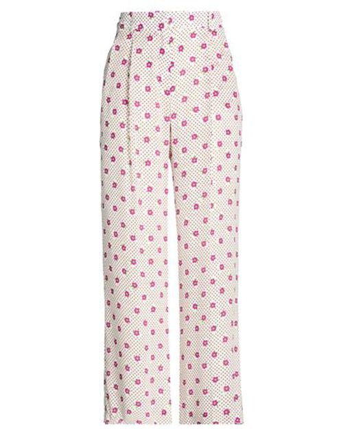 Woman Pants White Size 6 Silk