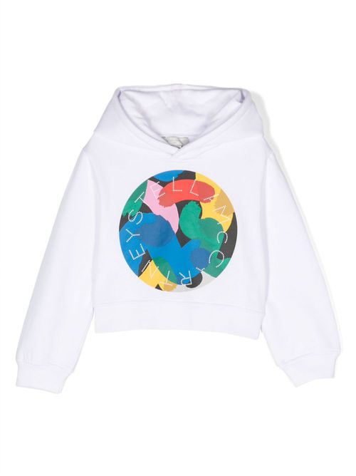 Graphic logo-print hoodie - White