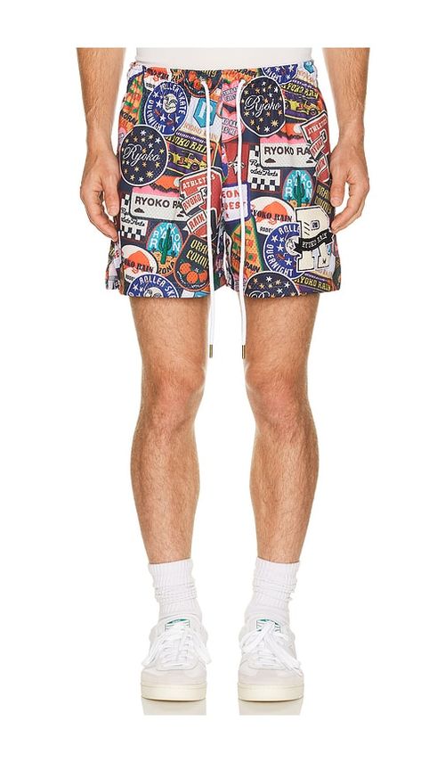 Ryoko Rain Patch Collection Shorts in Multi. M. Also in S, L, XL/1X