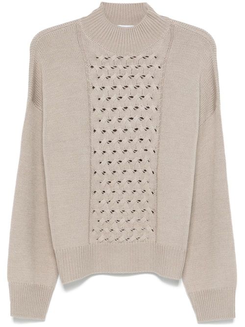 High-neck sweater - Neutrals