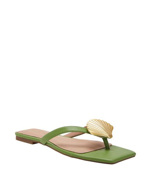 Women's Camie Shell Slip-On Sandals - Jade Green