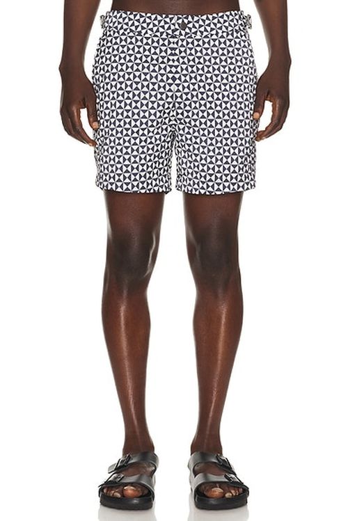 Onia Calder Buckle 5 Swim Trunks in Midnight - Navy. 30 also