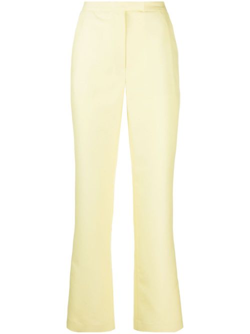 High-waisted wool pants - Yellow