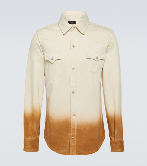 Bright Hues printed denim shirt