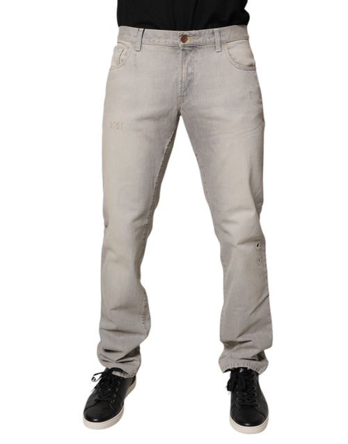 Cotton Skinny Denim Jeans — Gray