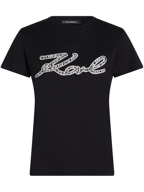Bouclé Karl Signature T-shirt - Black
