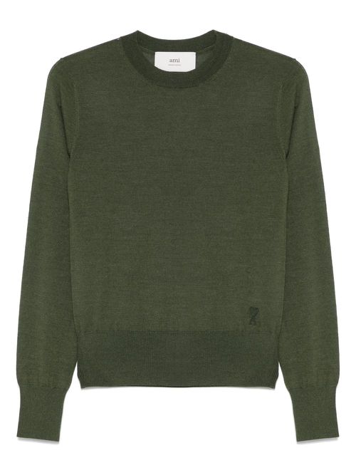 AMI Paris fine-knit top - Green