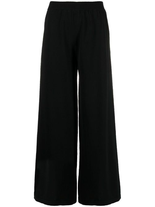 Fabiana Filippi wide-leg cotton trousers - Black
