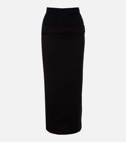 Jersey midi skirt