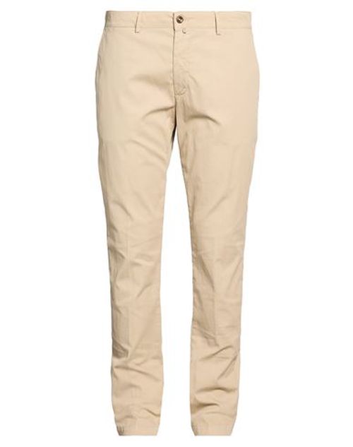 Man Pants Beige Size 40 Cotton, Elastane