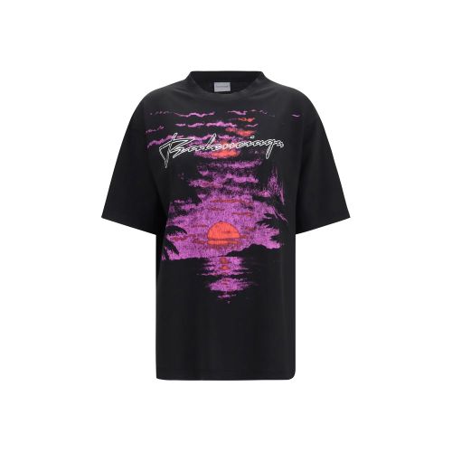 Graphic-Print Cotton T-Shirt — Black