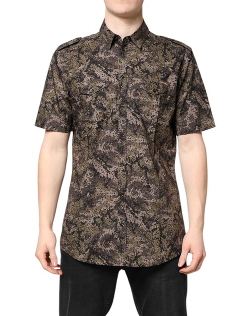 Camouflage Cotton Shirt — Multicolor