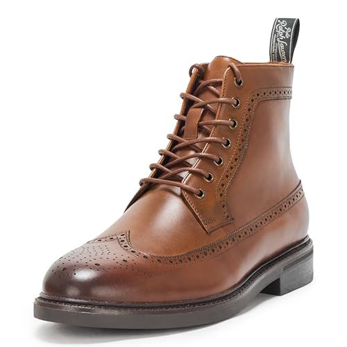 Polo Ralph Lauren Asher Leather Wingtip Boot Brown