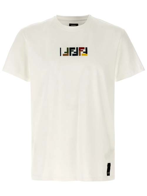 Fendi Triple FF Logo T-hirt in White - White