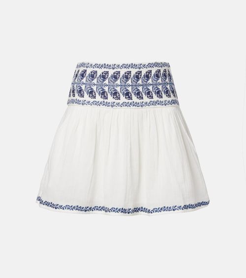 Picadilia embroidered cotton miniskirt