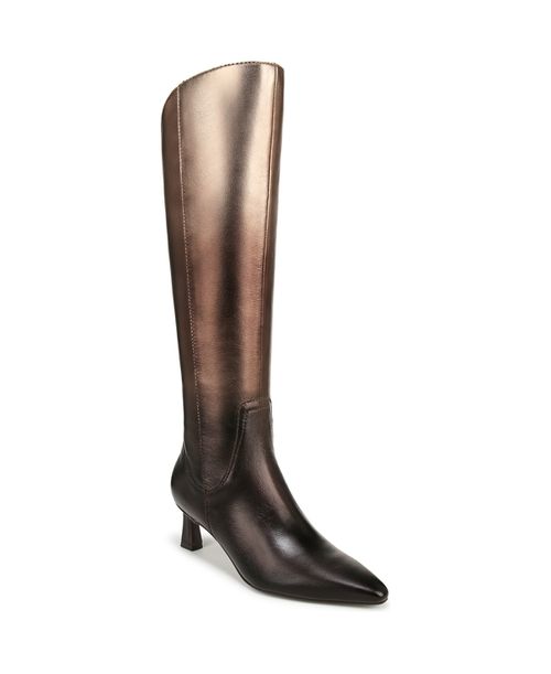 Deesha-Ombre Narrow Calf Knee High Dress Boots - Unity Metallic Leather