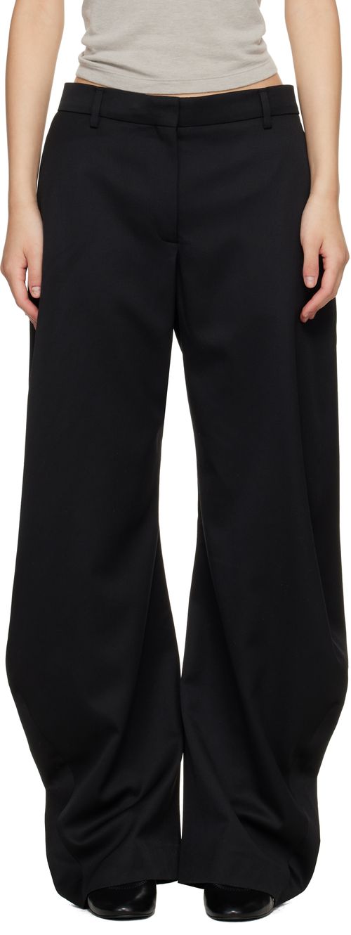 Black Wool Trousers
