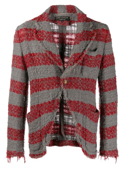 Striped wool jacket - Grey