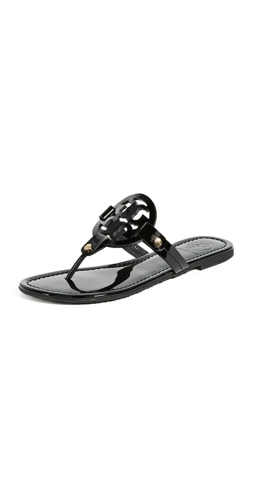 Miller Patent Thong Sandal Black