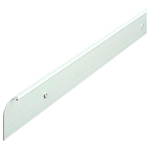 Worktop Trim End Cap, Universal Left or Right Profile, Silver Finish x 630mm with Radiu